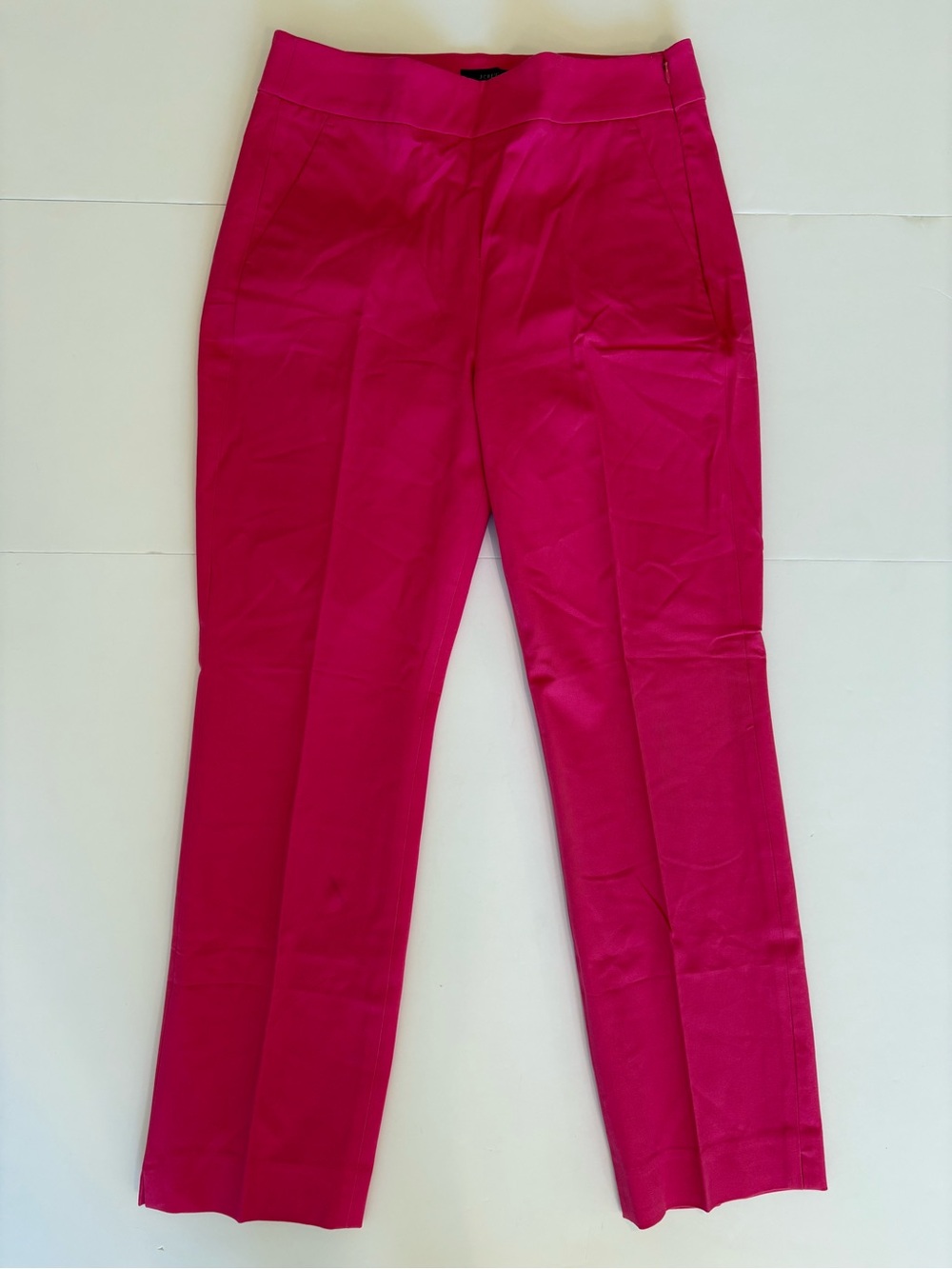 J. Crew Vibrant Pink Straight-Leg Trousers 8
